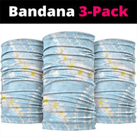 Polynesian Vintage Floral Neck Gaiter Azure Motifs - Polynesian Pride