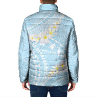 Polynesian Vintage Floral Padded Jacket Azure Motifs - Polynesian Pride
