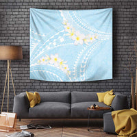 Polynesian Vintage Floral Tapestry Azure Motifs - Polynesian Pride