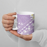 Polynesian Vintage Floral Ceramic Mug Lavender Motifs - Polynesian Pride