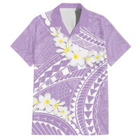 Polynesian Vintage Floral Family Matching Long Sleeve Bodycon Dress and Hawaiian Shirt Lavender Motifs LT7 Dad's Shirt - Short Sleeve Lavender - Polynesian Pride