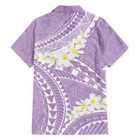 Polynesian Vintage Floral Family Matching Summer Maxi Dress and Hawaiian Shirt Lavender Motifs - Polynesian Pride