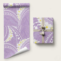 Polynesian Vintage Floral Wrapping Paper Lavender Motifs