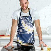 Polynesian Vintage Floral Apron Navy Blue Motifs - Polynesian Pride
