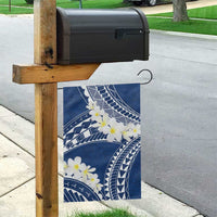 Polynesian Vintage Floral Garden Flag Navy Blue Motifs - Polynesian Pride