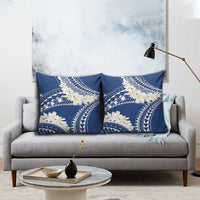 Polynesian Vintage Floral Pillow Cover Navy Blue Motifs - Polynesian Pride