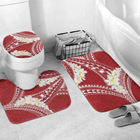 Polynesian Vintage Floral Bathroom Set Scarlet Motifs - Polynesian Pride