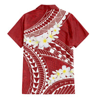Polynesian Vintage Floral Family Matching Mermaid Dress and Hawaiian Shirt Scarlet Motifs LT7 - Polynesian Pride