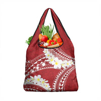 Polynesian Vintage Floral Grocery Bag Scarlet Motifs - Polynesian Pride