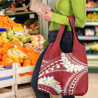 Polynesian Vintage Floral Grocery Bag Scarlet Motifs - Polynesian Pride
