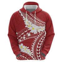 Polynesian Vintage Floral Hoodie Scarlet Motifs - Polynesian Pride