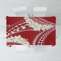 Polynesian Vintage Floral Tablecloth Scarlet Motifs - Polynesian Pride