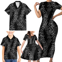 Hawaii Plumeria Lei Family Matching Short Sleeve Bodycon Dress and Hawaiian Shirt Aloha Festive Vibe LT7 - Polynesian Pride