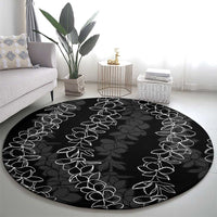 Hawaii Plumeria Lei Round Carpet Aloha Festive Vibe