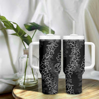 Hawaii Plumeria Lei Tumbler With Handle Aloha Festive Vibe