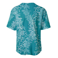 Hawaii Plumeria Lei Baseball Jersey Aloha Festive Vibe - Teal