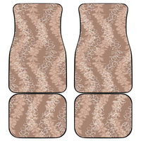 Hawaii Plumeria Lei Car Mats Aloha Festive Vibe - Beige