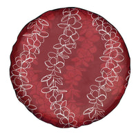 Hawaii Plumeria Lei Spare Tire Cover Aloha Festive Vibe - Crimson