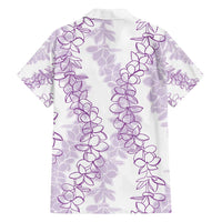 Hawaii Plumeria Lei Family Matching Summer Maxi Dress and Hawaiian Shirt Aloha Festive Vibe - Amethyst