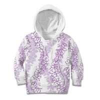 Hawaii Plumeria Lei Kid Hoodie Aloha Festive Vibe - Amethyst