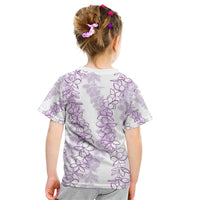 Hawaii Plumeria Lei Kid T Shirt Aloha Festive Vibe - Amethyst