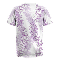 Hawaii Plumeria Lei Rugby Jersey Aloha Festive Vibe - Amethyst