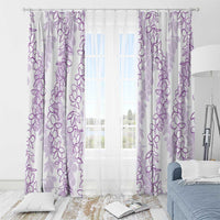 Hawaii Plumeria Lei Window Curtain Aloha Festive Vibe - Amethyst