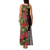 Hawaii Mele Kalikimaka Kakau Family Matching Tank Maxi Dress and Hawaiian Shirt I'iwi Bird on Ohia Lehua