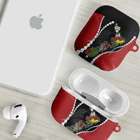 New Zealand Christmas AirPods Case Flora Map with Birds - Polynesian Pride