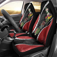 New Zealand Christmas Car Seat Cover Flora Map with Birds - Polynesian Pride
