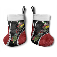 New Zealand Christmas Stocking Flora Map with Birds - Polynesian Pride