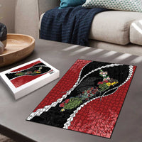 New Zealand Christmas Puzzle Flora Map with Birds - Polynesian Pride