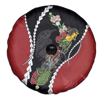 New Zealand Christmas Spare Tire Cover Flora Map with Birds - Polynesian Pride