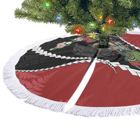 New Zealand Christmas Tree Skirt Flora Map with Birds - Polynesian Pride