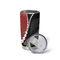 New Zealand Christmas Tumbler Cup Flora Map with Birds - Polynesian Pride