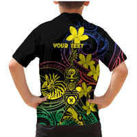 New Caledonia Kanaky Personalized Family Matching Mermaid Dress and Hawaiian Shirt Fleche Faitiere - Plumeria