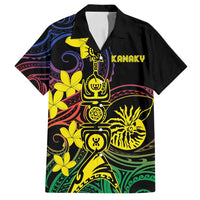 New Caledonia Kanaky Personalized Family Matching Summer Maxi Dress and Hawaiian Shirt Fleche Faitiere - Plumeria