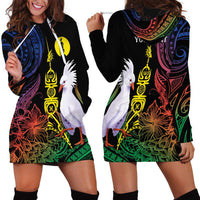 New Caledonia Kanaky Personalized Hoodie Dress Fleche Faitiere Mix Kagu