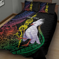 New Caledonia Kanaky Personalized Quilt Bed Set Fleche Faitiere Mix Kagu