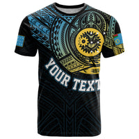 Custom Vanuatu T Shirt Turtle Chest Tattoo Flag Color Sanma LT7 Black - Polynesian Pride