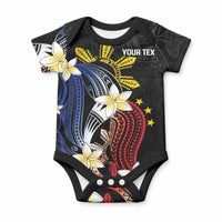 Personalized Philippines Tribal Baby Onesie Tropical Waves - Plumeria