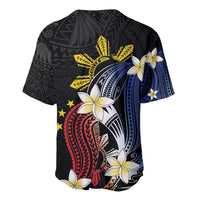 Personalized Philippines Tribal Baseball Jersey Tropical Waves - Plumeria