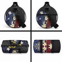 Personalized Philippines Tribal Duffle Bag Tropical Waves - Plumeria