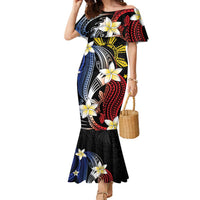 Personalized Philippines Tribal Family Matching Mermaid Dress and Hawaiian Shirt Tropical Waves - Plumeria