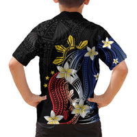Personalized Philippines Tribal Family Matching Puletasi and Hawaiian Shirt Tropical Waves - Plumeria