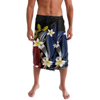 Personalized Philippines Tribal Lavalava Tropical Waves - Plumeria