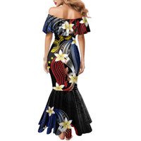 Personalized Philippines Tribal Mermaid Dress Tropical Waves - Plumeria