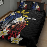 Personalized Philippines Tribal Quilt Bed Set Tropical Waves - Plumeria