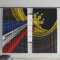Philippines Sun Window Curtain Pasifika Tribal Style