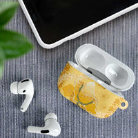 Hawaii Oahu Island Flowers Lei AirPods Case Yellow Ilima Mix Plumeria